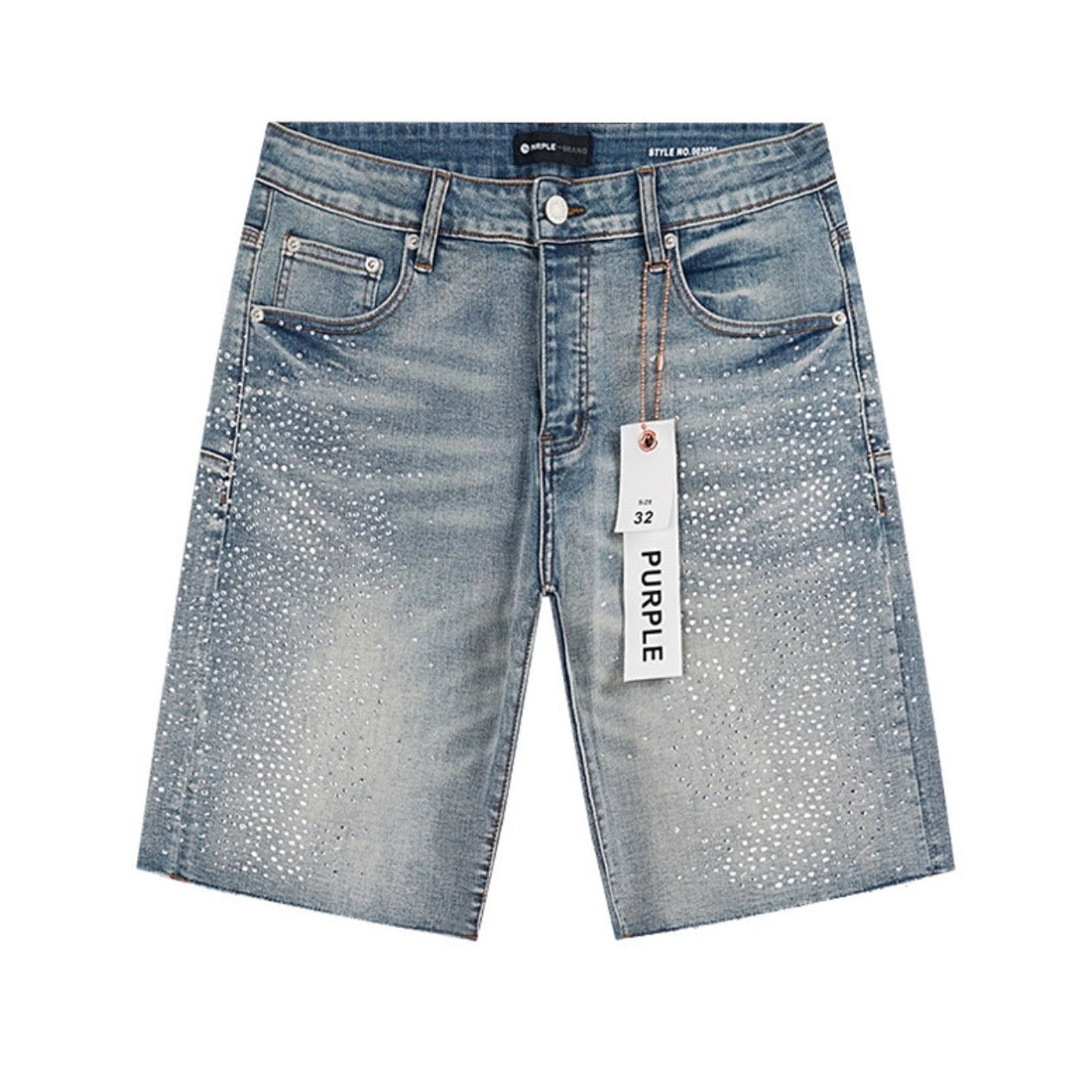 Purple jean shorts